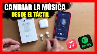 CAMBIAR DE CANCIÓN con los AirPods Pro 4 Tutoríal en ESPAÑOL [upl. by Beach113]