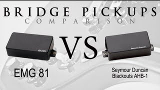 EMG 81 vs BLACKOUTS  Active Bridge Pickup Metal Tone Comparison  Review 1 [upl. by Hallette]