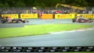 Sebastian Vettel vs Jenson Button Canada  Montreal 2011 [upl. by Ahtelahs156]