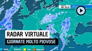 Radar Virtuale entro domenica ancora tanta pioggia [upl. by Caz]