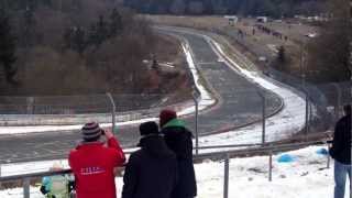 Sabine Schmitz in Porsche GT3 RS LOUD Flyby at Nurburgring [upl. by Idleman]