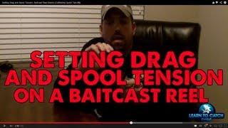 Setting Drag and Spool Tension Baitcast Reel Basics Catfishing Quick Tips 9 [upl. by Saihttam56]