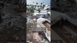 Massive Destruction From Hurricane Miltons Storm Surge in Florida [upl. by Eelsnia]