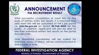 how to check fia written test result 2022  fia test result announced 2022  fia result [upl. by Rebor]