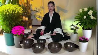 Healing the Soul with Tibetan Bowl Music and Zen Meditation [upl. by Yrekcaz791]