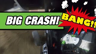 HEAD FIRST INTO THE WALL  Sprint Car On Board Crash [upl. by Lledrac]