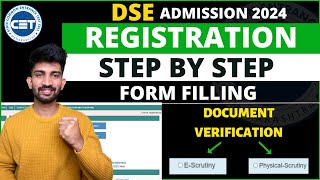 DSE Registration Form Filling Process 2024  Direct Second Year Engineering Admission Process 2024 [upl. by Ailb]