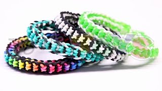 Rainbow Loom Nederlands Boxed Bow Armband [upl. by Ahsha]