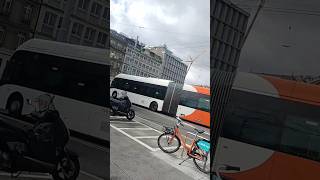 Battery  powered trolley buses in Switzerland 🇨🇭 switzerland shorts hindisong [upl. by Ailemak607]