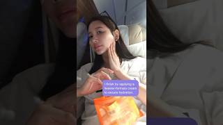 Skincare during the flight beautytips skincare kbeautyroutine airplane [upl. by Kenny757]