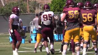 ASU spring practice inside run7on9 period 32718 [upl. by Oirretno]