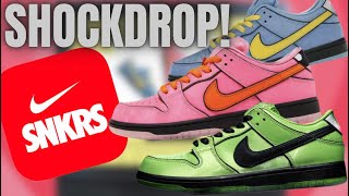 LIVE COP  SNKRS APP SHOCKDROP SB POWERPUFFGIRLS DUNK LOWS ALL DAY CAMPOUT [upl. by Etnovaj720]