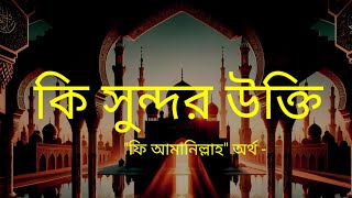 quotফি আমানিল্লাহ quot অর্থ কি  what is meaning of quotfee Amanullahquot [upl. by Prospero960]