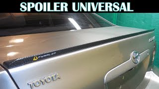 Como Instalar Spoiler aleron Universal sin tornillos 🏎 facil y detallado [upl. by Isadore30]