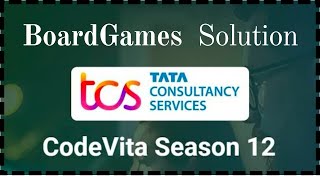 BoardGames Solution  TCS Codevita mock test 1 season 12 2024  solver answer🔥🤯 tcs tcscodevita [upl. by Gwen]