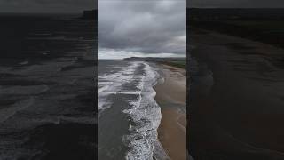 Marske Village Beach During Winter Seas in North East UK sea uk travel explore dji drone [upl. by Husein477]