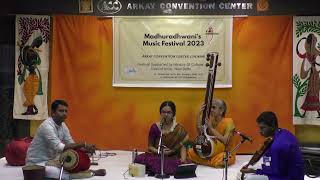 Madhuradhwani’s Music Festival 2023  Subhdra Sridharan Vocal [upl. by Soma]