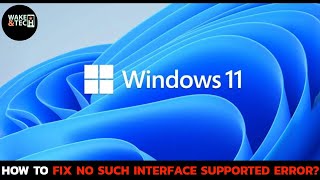 How to Fix the no such Interface Supported Error on Windows 11 PC 2024 [upl. by Huai]