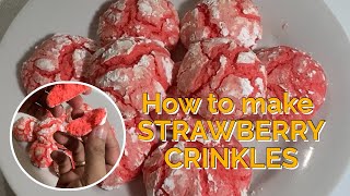 How to make easy STRAWBERRY CRINKLES [upl. by Renzo]