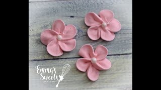 How to Make Royal Icing Apple Blossom Flowers by Emmas Sweets [upl. by Micah835]