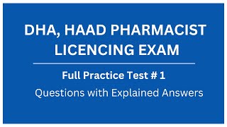 DHA HAAD PHARMACIST EXAM QUESTIONS WITH ANSWERS EXPLAINED  PART 1 [upl. by Atthia]