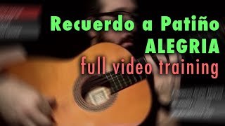 Recuerdo a Patiño Alegria by Paco de Lucia  Full Training  See Description [upl. by Atibat196]