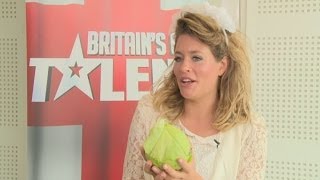 Britains Got Talent 2014 Lettice on talking to her violins and her love for BAM [upl. by Nobe]