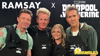 Gordon Ramsay Ryan Reynolds amp Hugh Jackman Compete in a Chimichanga CookOff ft Tilly Ramsay [upl. by Reamy]