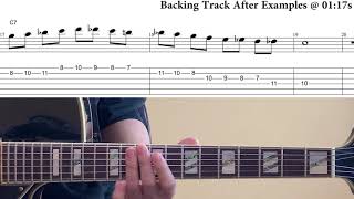 C7 Jazz licks  Bebop scale amp Enclosures  Backing Track [upl. by Betti]