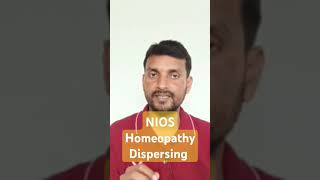 NIOS Homeopathy Dispensing Admission 2024 [upl. by Shem]