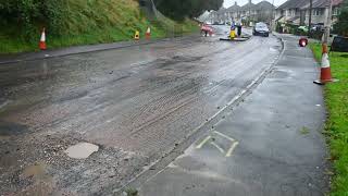 The road after being flooded the night before [upl. by Auqinat]