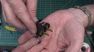 Rewiring Vintage Male Power Plug [upl. by Witte130]