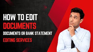 How to edit Certificate Bank statement or any documents  Certificate editing services available [upl. by Estes]