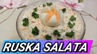 Kako se sprema Ruska salata  recept za najbolju salatu  Kako se pravi Ruska salata [upl. by Abelard954]