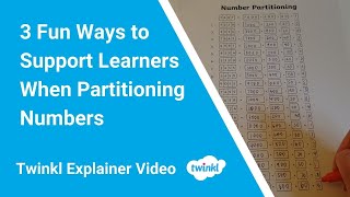 3 Fun Ways to Support Learners When Partitioning Numbers [upl. by Hartzell]