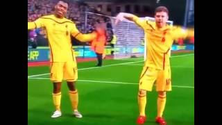 Daniel Sturridge The Sturridge Dance ft Alberto Moreno [upl. by Zzahc745]