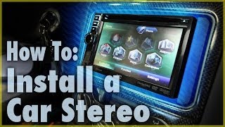 How To Install a Car Stereo Single amp Double DIN  Car Audio 101 [upl. by Eeldivad487]