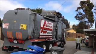 Athens Services of Redondo Beach Pete 320Amrep Front Loader Garbage Truck [upl. by Deidre]