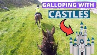 Epic Galloping Horse in Ireland with Castles Helmet Cam [upl. by Riess188]