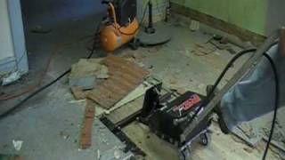 Kitchen Flooring Removal  Pneumatic  RapidRoofRemovercom [upl. by Dame]