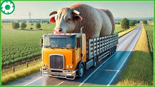 Transporting Cattle This Way  Biggest Heavy Equipment Machines  AgricultureTechnology [upl. by Attenej876]