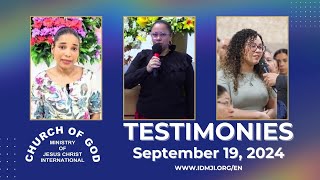 Testimonies – September 19 2024 – CGMJCI [upl. by Hairakcaz]