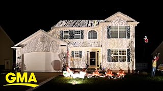 This homes 25000 light Christmas display is straight out of National Lampoons [upl. by Ailehc]