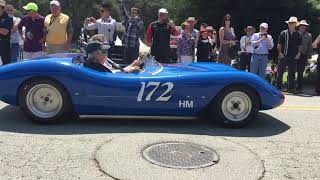 Historic cars leave Quail Lodge Golf Club Carmel Valley for Monterey car week PebbleBeach Concours [upl. by Ramuk206]