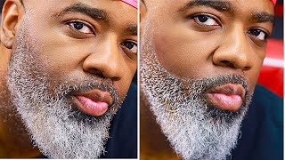 HOW TO LINE UP BEARD BLACK MAN  BEARD TRIMMING [upl. by Lorelle]