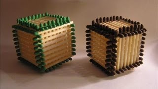 Jak zrobić kostkę z zapałek Matchsticks Cube Zrób to sam DiY [upl. by Ebert]