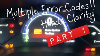 Honda Clarity Dashboard with Multiple Errors Part 1 [upl. by Cronin]