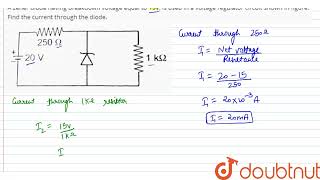 A zener diode having breakdown voltage equal to 15V is used in a voltage regulator circuit show [upl. by Adnirak746]