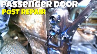 Passenger Door Post Repair  Cortina Mk4 Ghia 23 V6  Restoration P51 [upl. by Adlesirk]