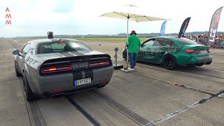 700HP Aulitzky BMW M3 G80 Competition vs Dodge Challenger Hellcat [upl. by Dweck]